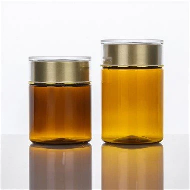 Hũ nhựa nhỏ cấp thực phẩm màu hổ phách