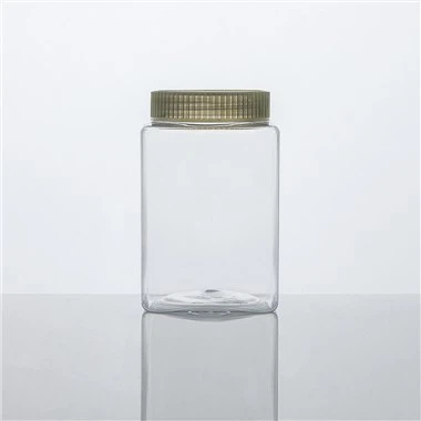 Bình nhựa tứ giác cấp thực phẩm PET trong suốt